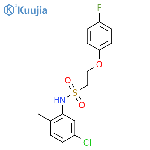 N-(5-chloro-2-methylphenyl)-2-(4-fluorophenoxy)ethane-1-sulfonamide structure