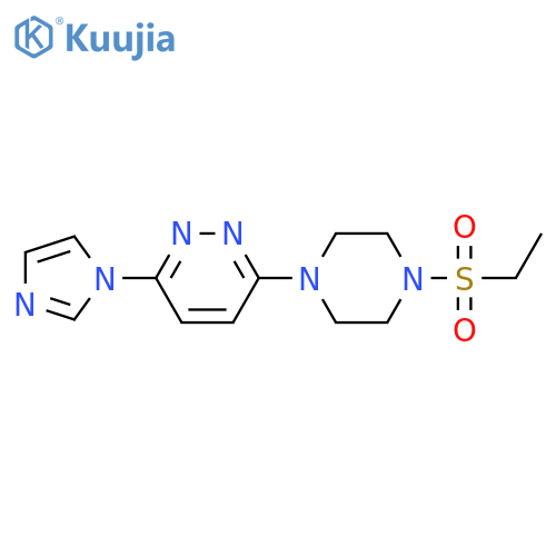 3-[4-(ethanesulfonyl)piperazin-1-yl]-6-(1H-imidazol-1-yl)pyridazine structure