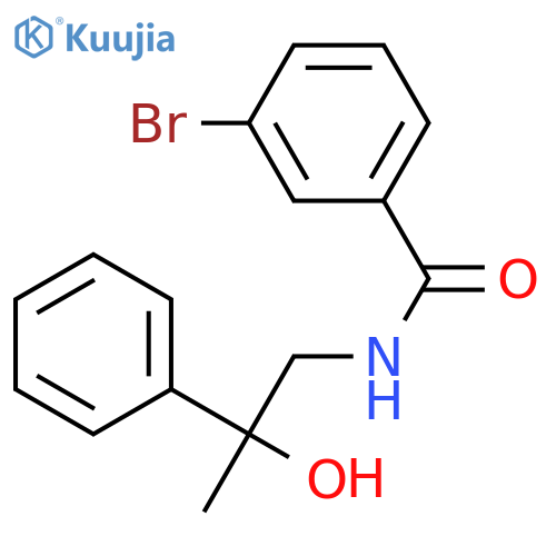 3-bromo-N-(2-hydroxy-2-phenylpropyl)benzamide structure