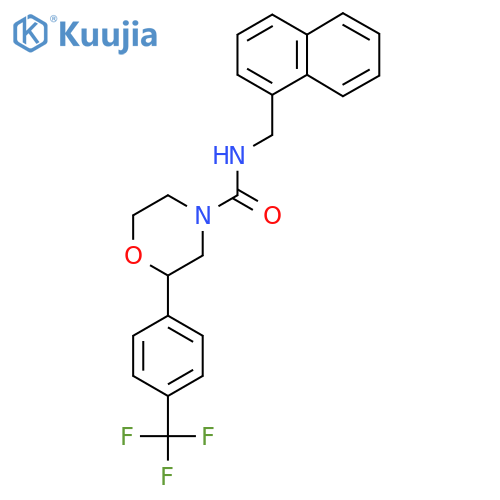 N-(naphthalen-1-yl)methyl-2-4-(trifluoromethyl)phenylmorpholine-4-carboxamide structure