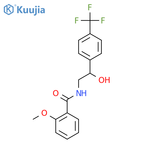 N-{2-hydroxy-2-4-(trifluoromethyl)phenylethyl}-2-methoxybenzamide structure