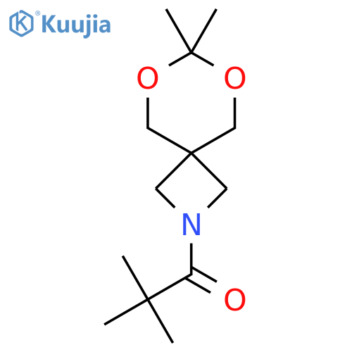 1-{7,7-dimethyl-6,8-dioxa-2-azaspiro3.5nonan-2-yl}-2,2-dimethylpropan-1-one structure