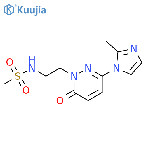 N-{2-3-(2-methyl-1H-imidazol-1-yl)-6-oxo-1,6-dihydropyridazin-1-ylethyl}methanesulfonamide structure