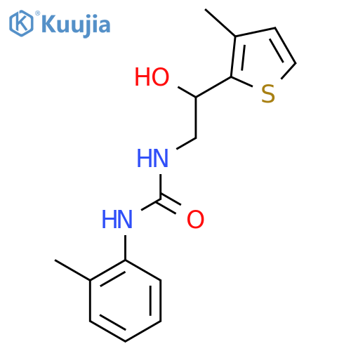 3-2-hydroxy-2-(3-methylthiophen-2-yl)ethyl-1-(2-methylphenyl)urea structure