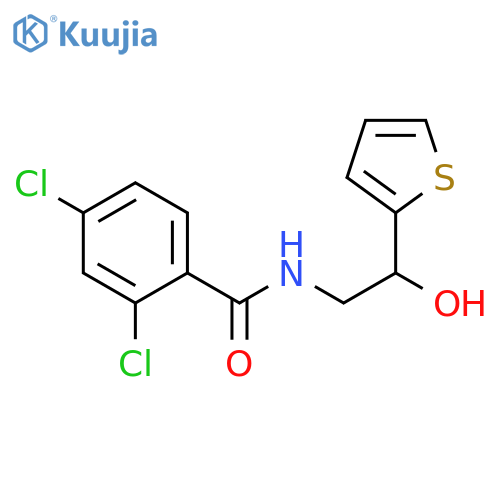 2,4-dichloro-N-[2-hydroxy-2-(thiophen-2-yl)ethyl]benzamide structure