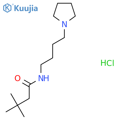 3,3-dimethyl-N-4-(pyrrolidin-1-yl)butylbutanamide hydrochloride structure