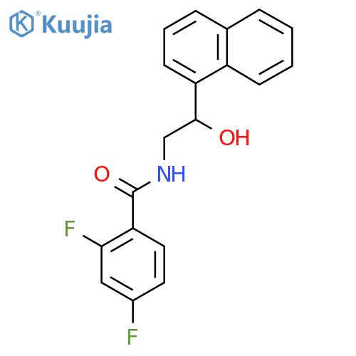 2,4-difluoro-N-2-hydroxy-2-(naphthalen-1-yl)ethylbenzamide structure