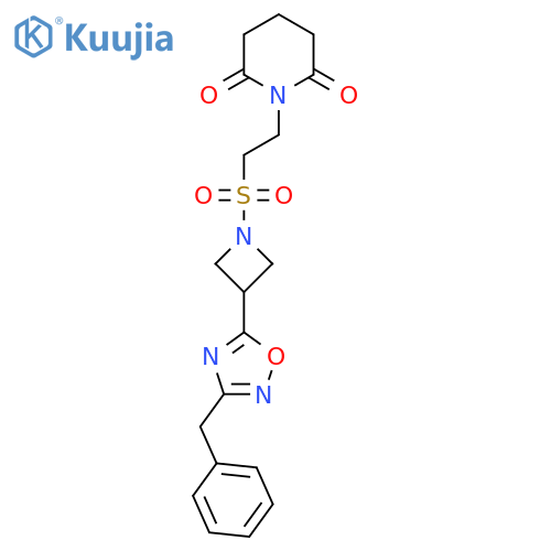 1-(2-{3-(3-benzyl-1,2,4-oxadiazol-5-yl)azetidin-1-ylsulfonyl}ethyl)piperidine-2,6-dione structure