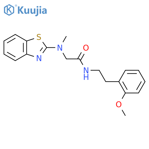 2-[(1,3-benzothiazol-2-yl)(methyl)amino]-N-[2-(2-methoxyphenyl)ethyl]acetamide structure