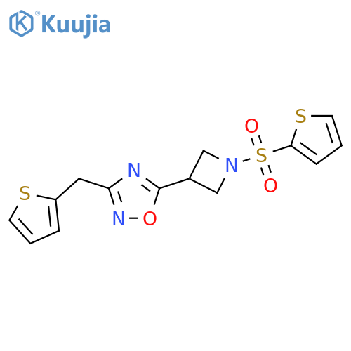 3-(thiophen-2-yl)methyl-5-1-(thiophene-2-sulfonyl)azetidin-3-yl-1,2,4-oxadiazole structure