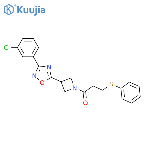 1-{3-3-(3-chlorophenyl)-1,2,4-oxadiazol-5-ylazetidin-1-yl}-3-(phenylsulfanyl)propan-1-one structure