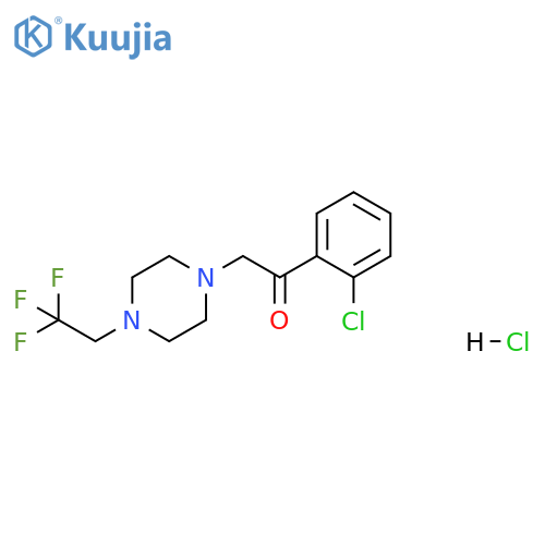 2-(2-chlorophenyl)-1-4-(2,2,2-trifluoroethyl)piperazin-1-ylethan-1-one hydrochloride structure