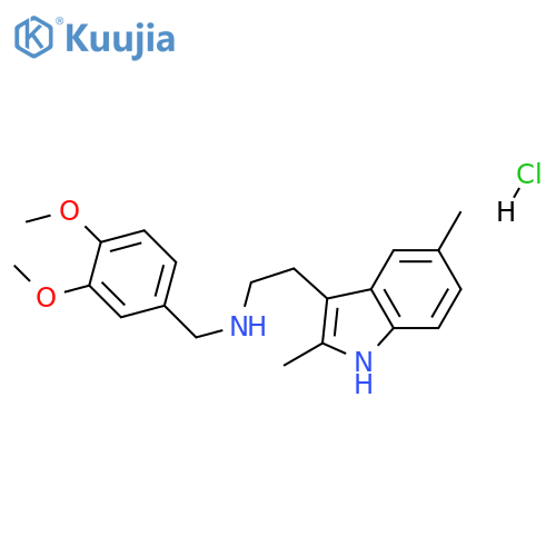 (3,4-dimethoxyphenyl)methyl2-(2,5-dimethyl-1H-indol-3-yl)ethylamine hydrochloride structure