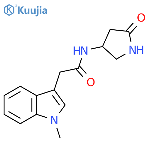 2-(1-methyl-1H-indol-3-yl)-N-(5-oxopyrrolidin-3-yl)acetamide structure