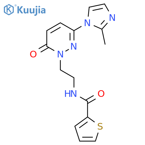N-{2-3-(2-methyl-1H-imidazol-1-yl)-6-oxo-1,6-dihydropyridazin-1-ylethyl}thiophene-2-carboxamide structure