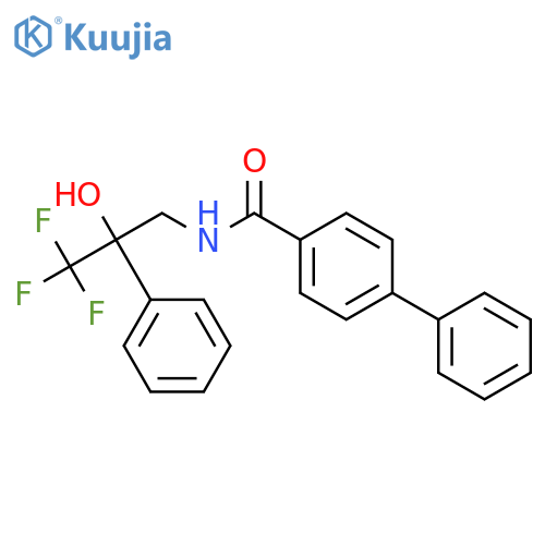 N-(3,3,3-trifluoro-2-hydroxy-2-phenylpropyl)-1,1'-biphenyl-4-carboxamide structure