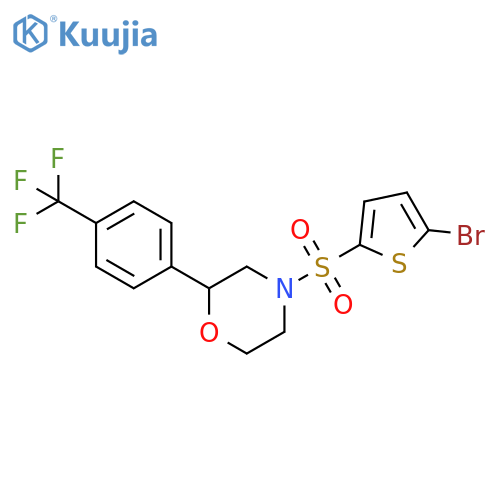 4-(5-bromothiophen-2-yl)sulfonyl-2-4-(trifluoromethyl)phenylmorpholine structure