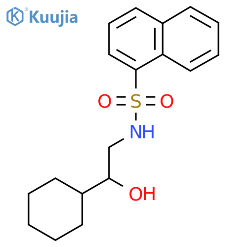N-(2-cyclohexyl-2-hydroxyethyl)naphthalene-1-sulfonamide structure