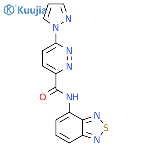 N-(2,1,3-benzothiadiazol-4-yl)-6-(1H-pyrazol-1-yl)pyridazine-3-carboxamide structure