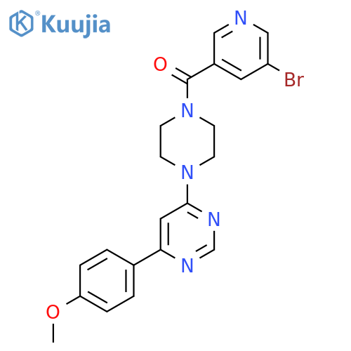 4-4-(5-bromopyridine-3-carbonyl)piperazin-1-yl-6-(4-methoxyphenyl)pyrimidine structure