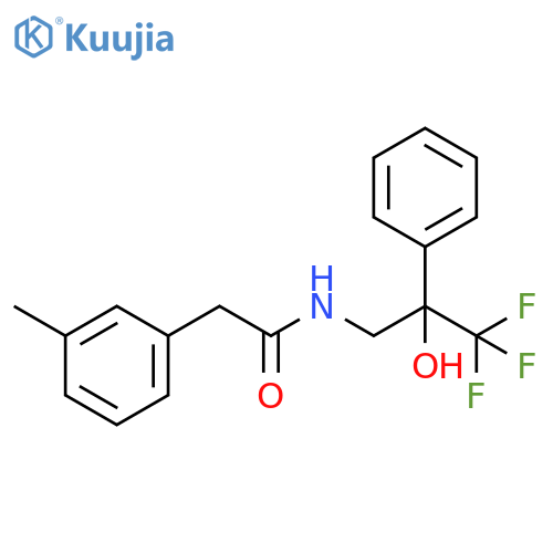 2-(3-methylphenyl)-N-(3,3,3-trifluoro-2-hydroxy-2-phenylpropyl)acetamide structure