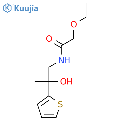 2-ethoxy-N-(2-hydroxy-2-(thiophen-2-yl)propyl)acetamide structure