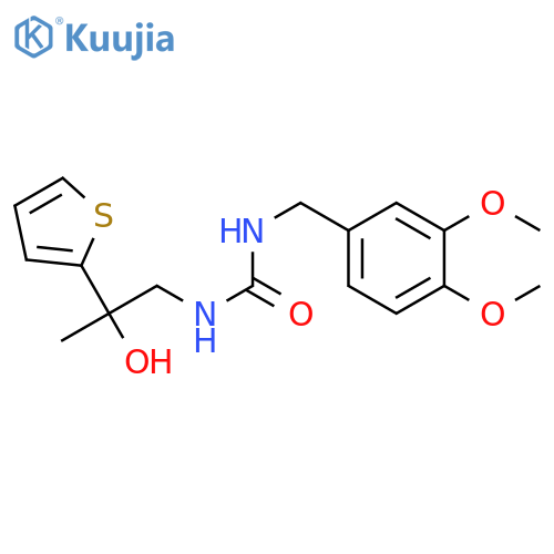 1-(3,4-dimethoxyphenyl)methyl-3-2-hydroxy-2-(thiophen-2-yl)propylurea structure