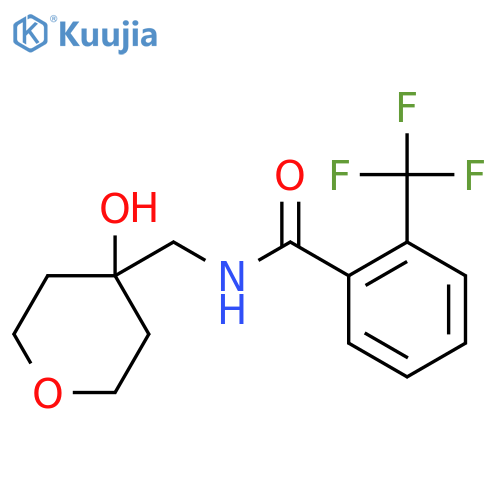N-[(4-hydroxyoxan-4-yl)methyl]-2-(trifluoromethyl)benzamide structure