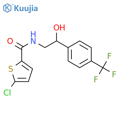 5-chloro-N-{2-hydroxy-2-4-(trifluoromethyl)phenylethyl}thiophene-2-carboxamide structure