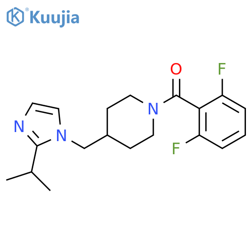 1-(2,6-difluorobenzoyl)-4-{2-(propan-2-yl)-1H-imidazol-1-ylmethyl}piperidine structure