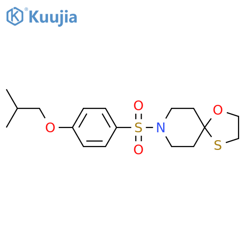 8-4-(2-methylpropoxy)benzenesulfonyl-1-oxa-4-thia-8-azaspiro4.5decane structure