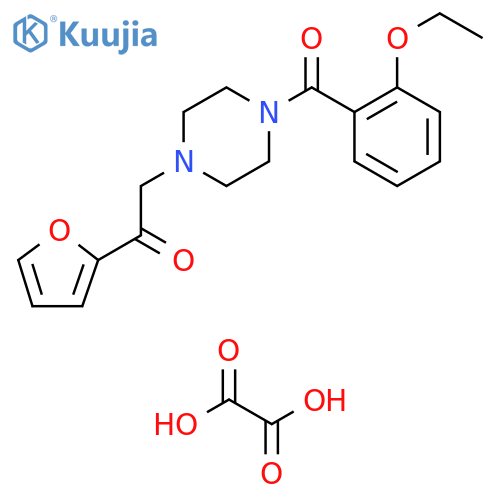2-4-(2-ethoxybenzoyl)piperazin-1-yl-1-(furan-2-yl)ethan-1-one; oxalic acid structure