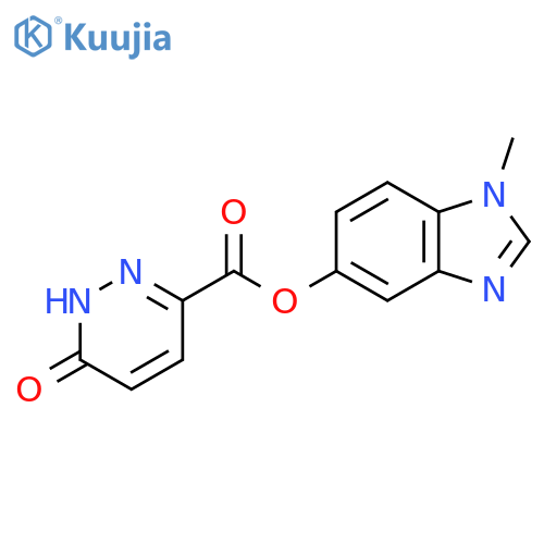 1-methyl-1H-1,3-benzodiazol-5-yl 6-oxo-1,6-dihydropyridazine-3-carboxylate structure