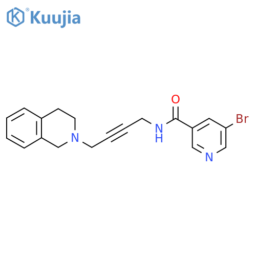 5-bromo-N-4-(1,2,3,4-tetrahydroisoquinolin-2-yl)but-2-yn-1-ylpyridine-3-carboxamide structure