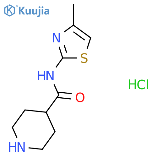 N-(4-Methyl-1,3-thiazol-2-yl)piperidine-4-carboxamide hydrochloride structure