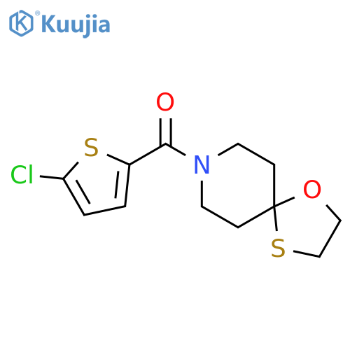 8-(5-chlorothiophene-2-carbonyl)-1-oxa-4-thia-8-azaspiro4.5decane structure