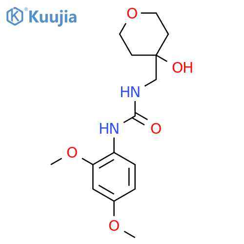 3-(2,4-dimethoxyphenyl)-1-(4-hydroxyoxan-4-yl)methylurea structure
