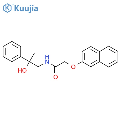 N-(2-hydroxy-2-phenylpropyl)-2-(naphthalen-2-yloxy)acetamide structure
