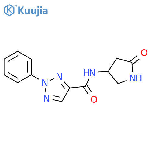 N-(5-oxopyrrolidin-3-yl)-2-phenyl-2H-1,2,3-triazole-4-carboxamide structure