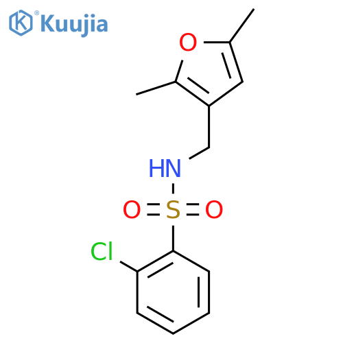2-chloro-N-(2,5-dimethylfuran-3-yl)methylbenzene-1-sulfonamide structure