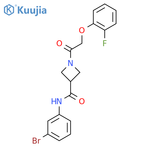 N-(3-bromophenyl)-1-2-(2-fluorophenoxy)acetylazetidine-3-carboxamide structure