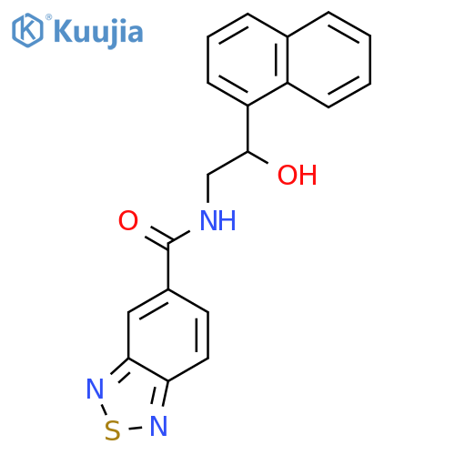 N-2-hydroxy-2-(naphthalen-1-yl)ethyl-2,1,3-benzothiadiazole-5-carboxamide structure