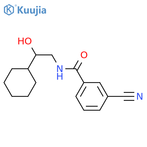 3-cyano-N-(2-cyclohexyl-2-hydroxyethyl)benzamide structure