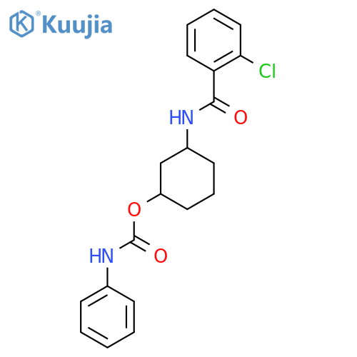 3-(2-chlorobenzamido)cyclohexyl N-phenylcarbamate structure