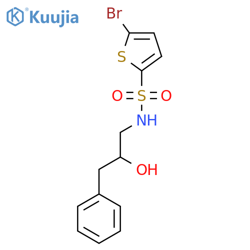 5-bromo-N-(2-hydroxy-3-phenylpropyl)thiophene-2-sulfonamide structure