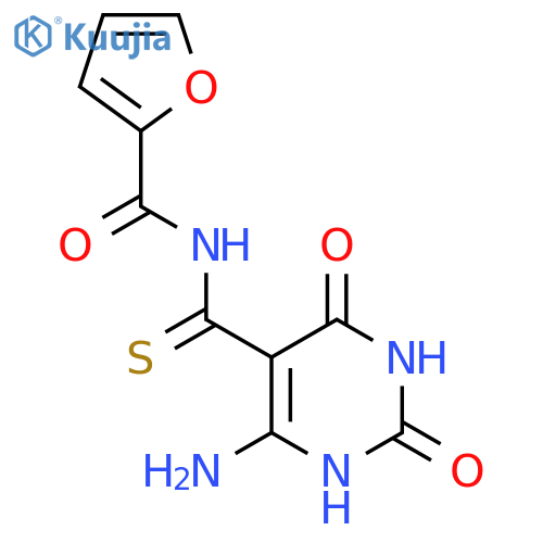 N-(6-amino-2,4-dioxo-1,2,3,4-tetrahydropyrimidine-5-carbothioyl)furan-2-carboxamide structure