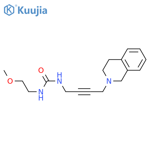 3-(2-methoxyethyl)-1-4-(1,2,3,4-tetrahydroisoquinolin-2-yl)but-2-yn-1-ylurea structure