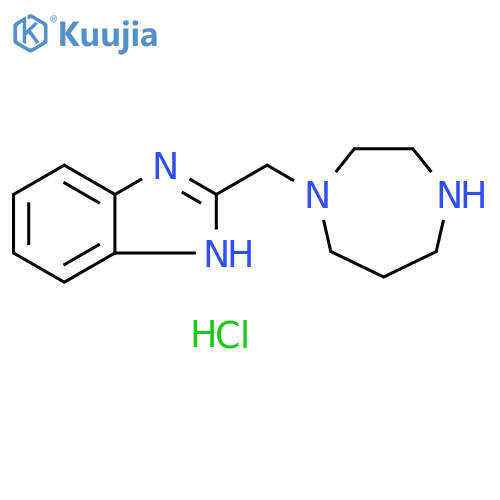 2-(1,4-diazepan-1-yl)methyl-1H-1,3-benzodiazole dihydrochloride structure