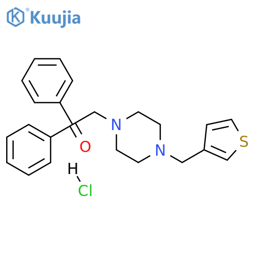 2,2-diphenyl-1-{4-(thiophen-3-yl)methylpiperazin-1-yl}ethan-1-one hydrochloride structure