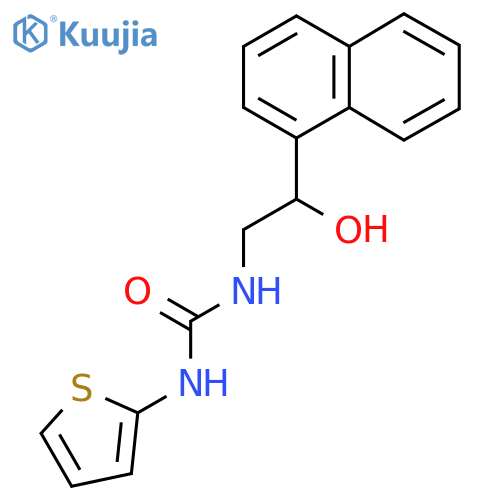 1-2-hydroxy-2-(naphthalen-1-yl)ethyl-3-(thiophen-2-yl)urea structure
